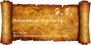 Hohenberg Viktória névjegykártya